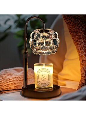 Candle Warmer Lamp Adjustable Brightness Electric Wax Melt Home Decor Black